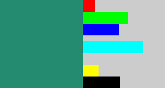 Hex color #258b70 - viridian