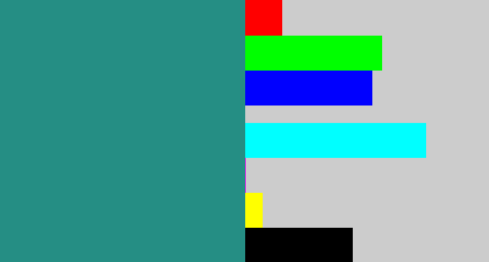 Hex color #258e84 - greenish blue