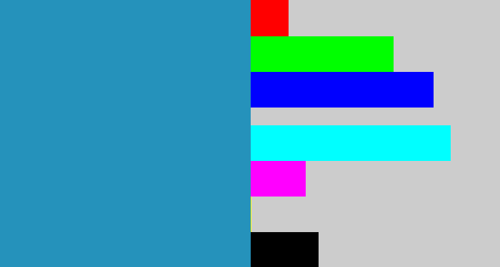 Hex color #2592bb - bluish