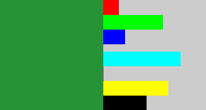 Hex color #259336 - darkish green