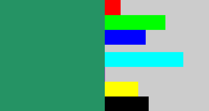 Hex color #259364 - viridian
