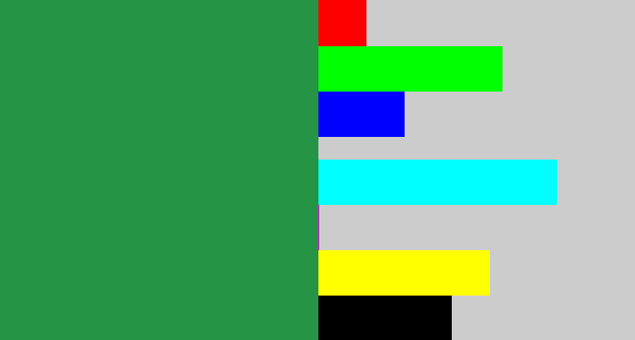 Hex color #259444 - darkish green