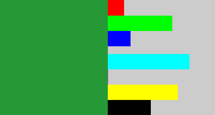 Hex color #259935 - darkish green