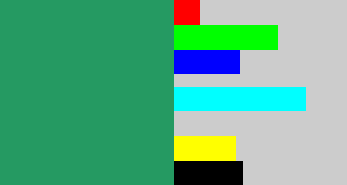 Hex color #259a62 - viridian