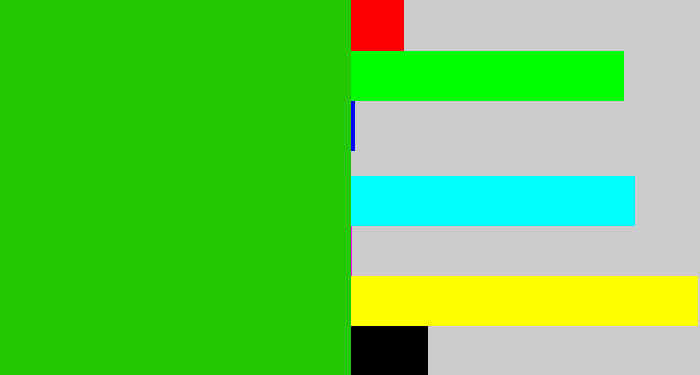 Hex color #25c602 - vibrant green
