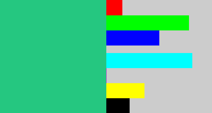 Hex color #25c780 - greenblue
