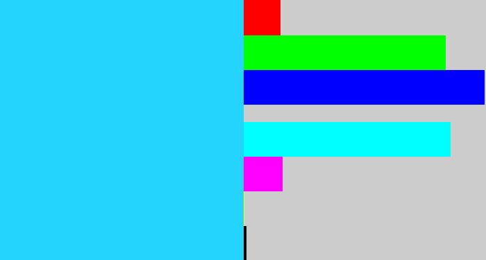 Hex color #25d4fc - neon blue