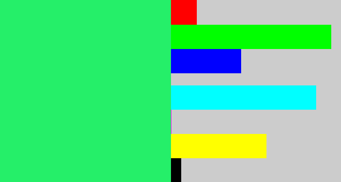 Hex color #25ef69 - spearmint