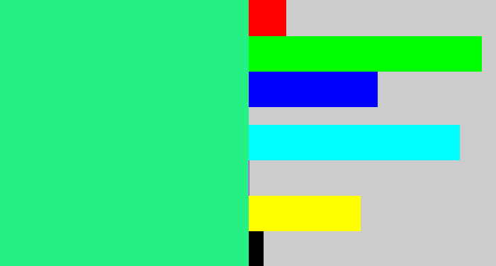 Hex color #25f084 - wintergreen