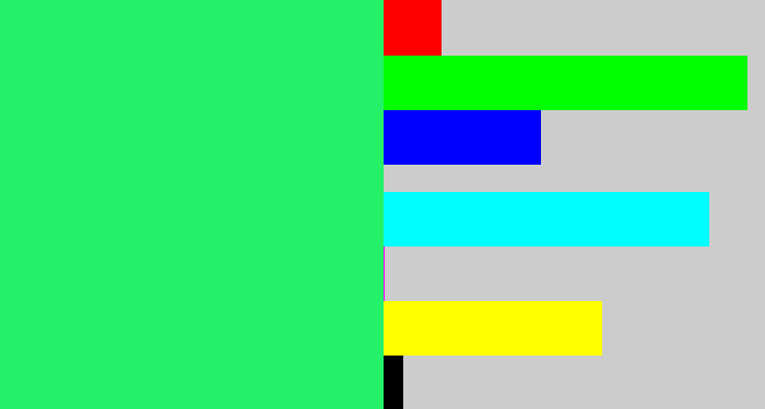 Hex color #25f168 - spearmint