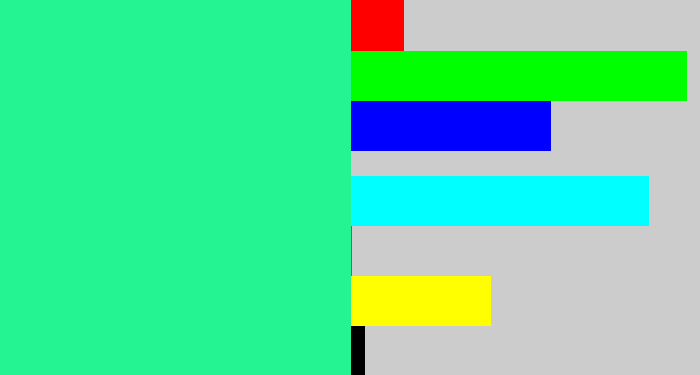 Hex color #25f492 - wintergreen