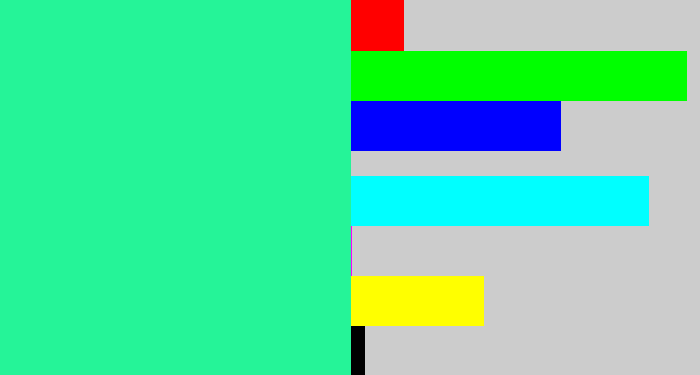 Hex color #25f498 - wintergreen