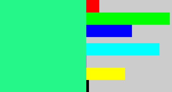 Hex color #25f788 - wintergreen