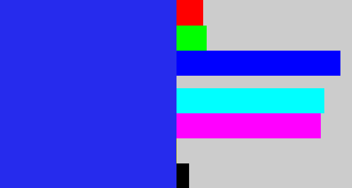 Hex color #262bed - vivid blue