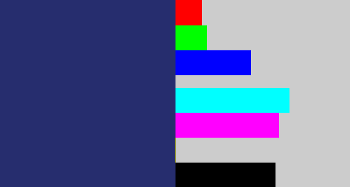 Hex color #262d6e - dark slate blue