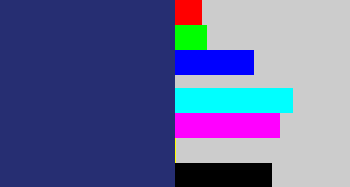 Hex color #262e72 - dark slate blue