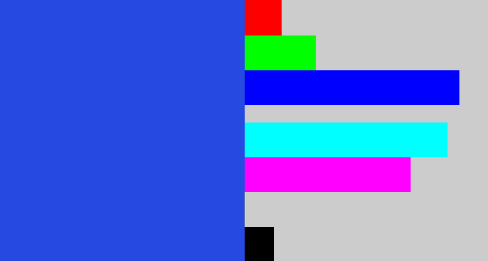 Hex color #2649e1 - azul