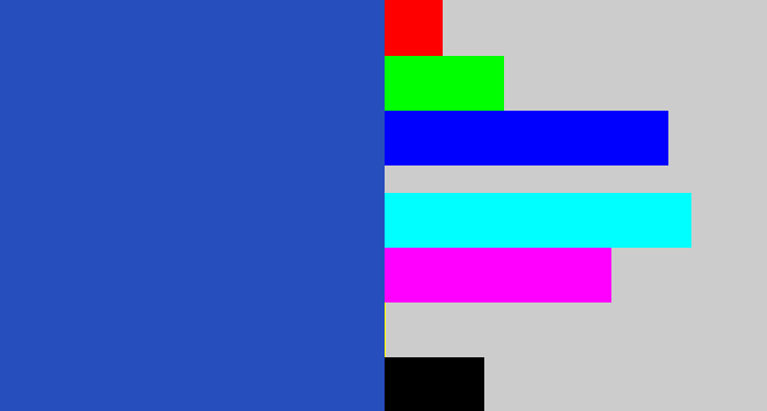 Hex color #264ebc - blue blue