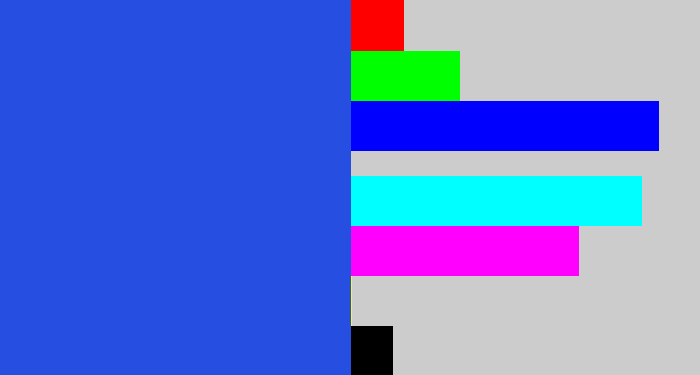 Hex color #264ee0 - azul