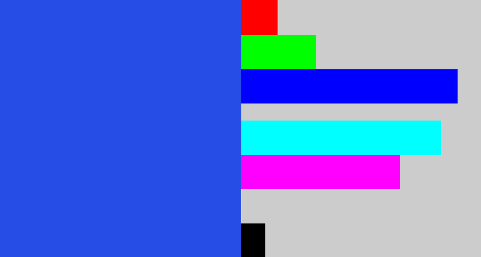 Hex color #264ee6 - azul