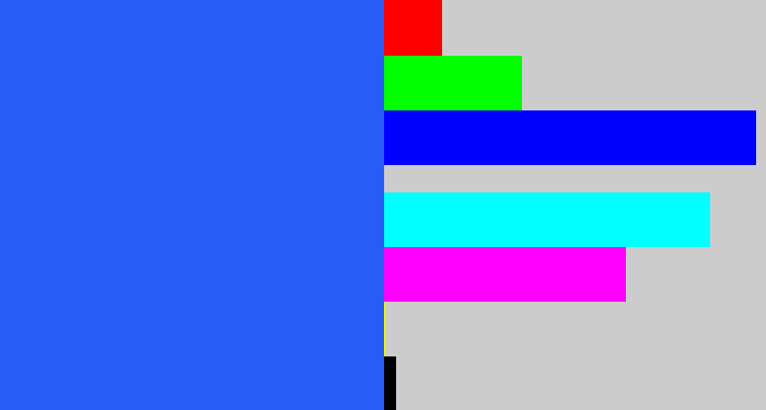 Hex color #265cf8 - azul