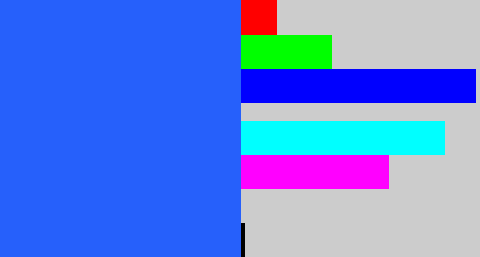 Hex color #2660fb - azul