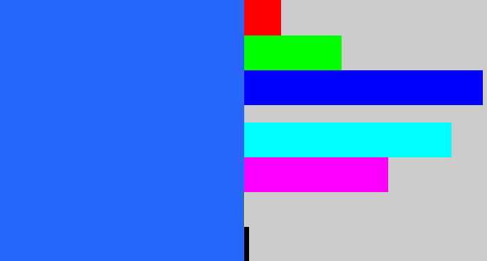 Hex color #2666fa - azul