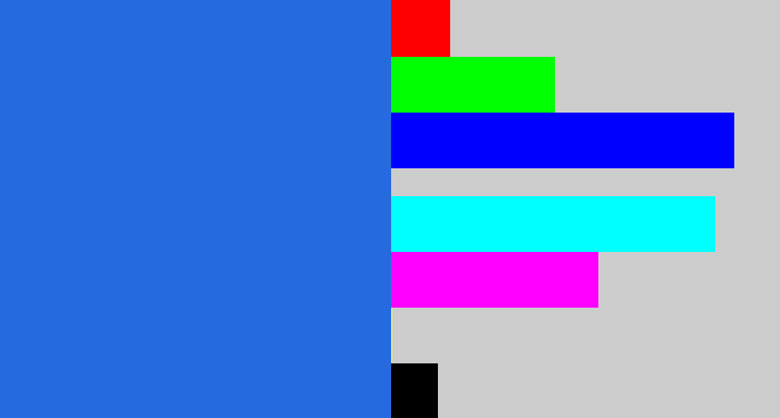 Hex color #266ae0 - azul