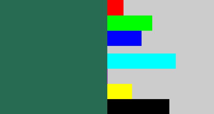 Hex color #266b52 - dark green blue