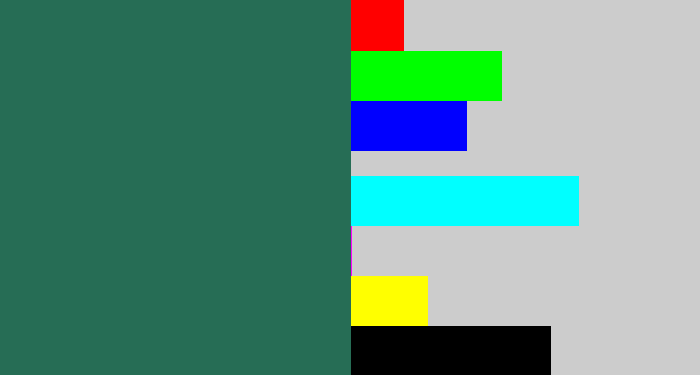 Hex color #266d55 - dark green blue