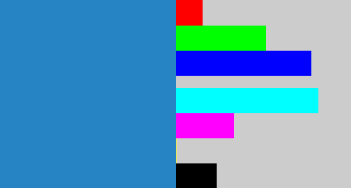 Hex color #2683c4 - bluish