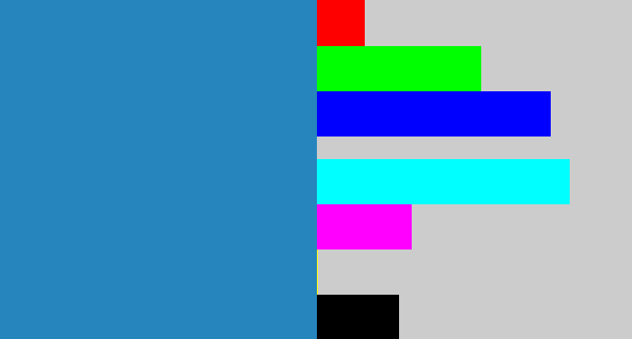 Hex color #2685bd - bluish