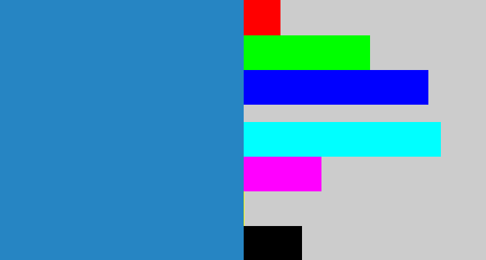 Hex color #2685c3 - bluish