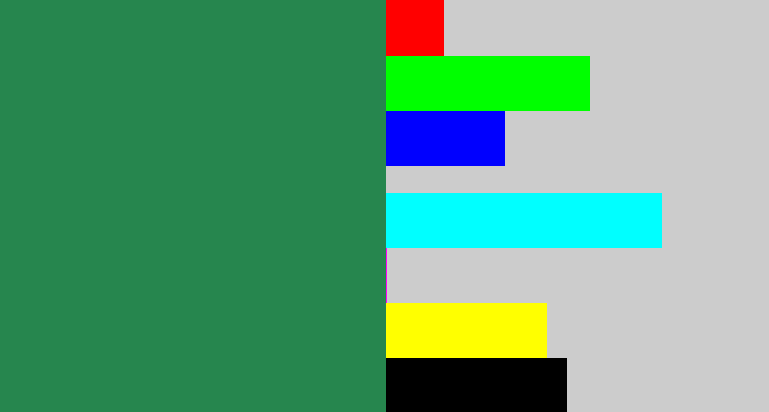 Hex color #26864e - darkish green