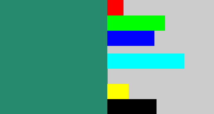 Hex color #268a6f - viridian