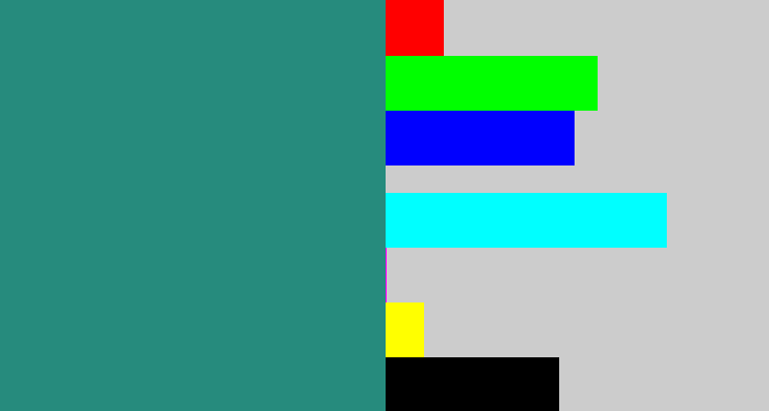 Hex color #268b7d - viridian