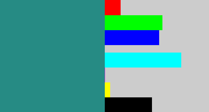 Hex color #268b84 - greenish blue