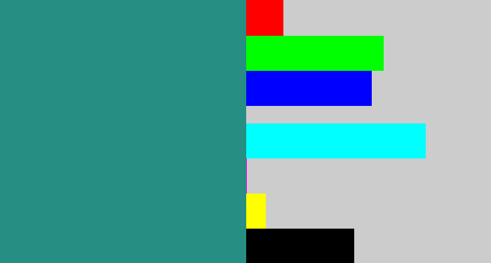 Hex color #268e83 - greenish blue