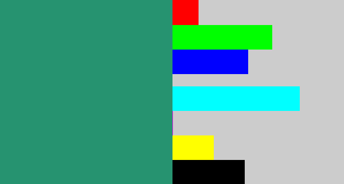 Hex color #269370 - viridian