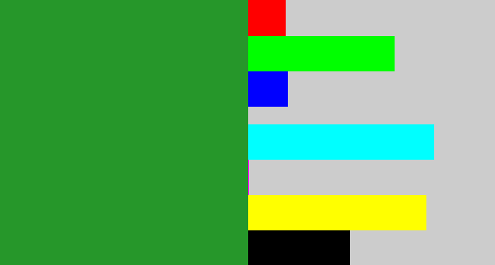 Hex color #26972a - darkish green