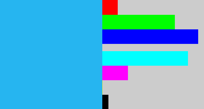Hex color #26b5f0 - azure