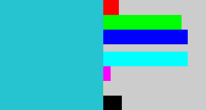 Hex color #26c3d1 - turquoise blue
