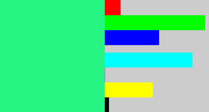 Hex color #26f584 - wintergreen