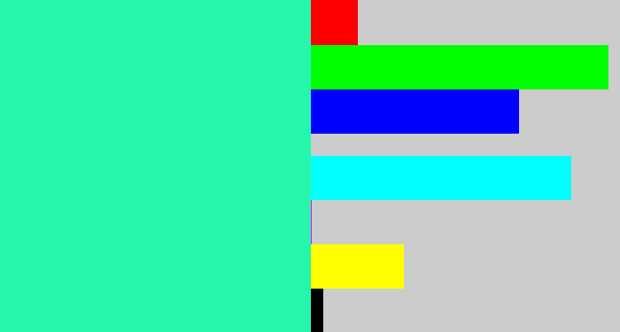 Hex color #26f5ac - greenish cyan