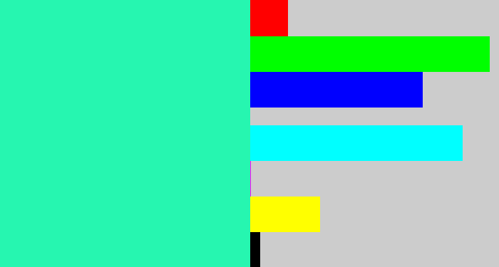 Hex color #26f6b0 - greenish cyan