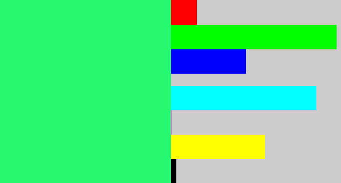 Hex color #26f870 - spearmint