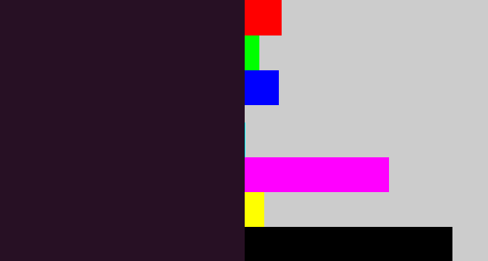 Hex color #271024 - very dark purple