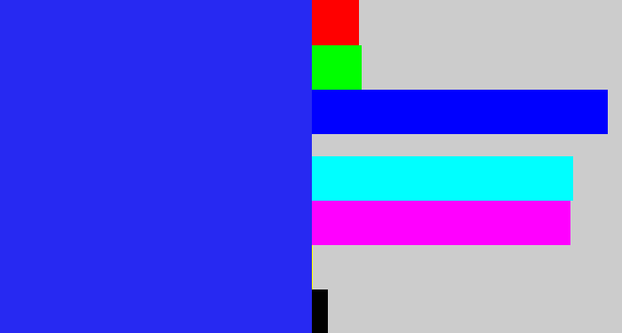 Hex color #2729f2 - vivid blue