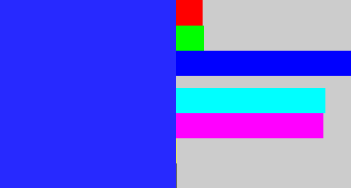 Hex color #2729ff - vivid blue