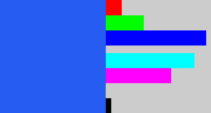 Hex color #275cf3 - azul